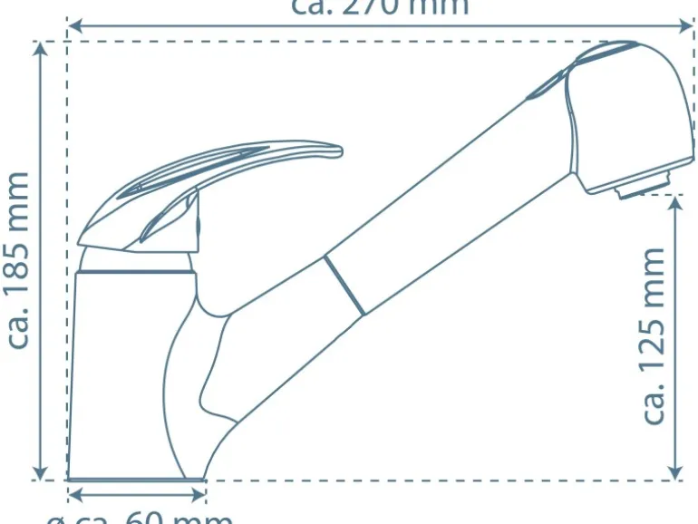 Schütte Küchenarmatur Albatros mit Geschirrbrause Chrom