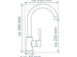 Schütte Küchenarmatur Cornwall mit hohem Auslauf Verchromt