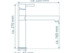 Schütte Massive Spültischarmatur Edelstahl