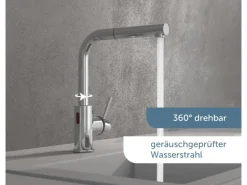 Schütte Sensor-Spültischarmatur Vital mit Herausziehbarem Auslauf Chrom