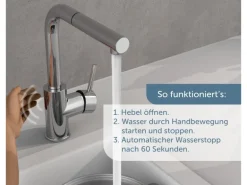 Schütte Sensor-Spültischarmatur Vital mit Herausziehbarem Auslauf Chrom