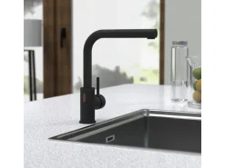 Schütte Sensor-Spültischarmatur Vital mit Herausziehbarem Auslauf Schwarz Matt