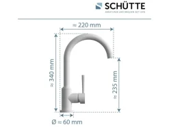 Schütte Spültischarmatur Cornwall Weiß Matt