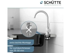 Schütte Spültischarmatur Cornwall Weiß Matt