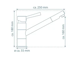 Schütte Spültischarmatur Cornwall Edelstahloptik