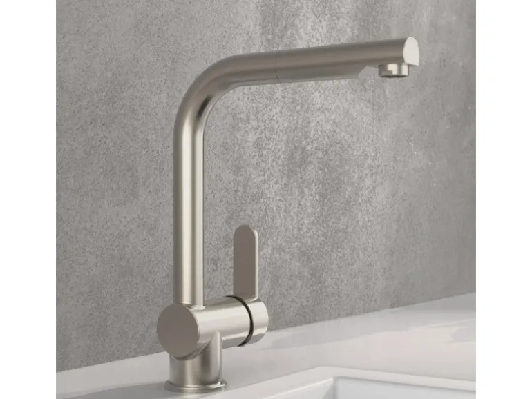 Schütte Spültischarmatur mit Herausziehbarem Auslauf London Edelstahloptik