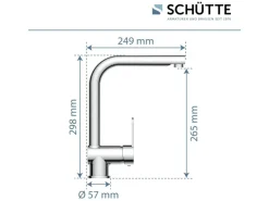 Schütte Spültischarmatur mit Herausziehbarem Auslauf London Chrom