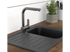 Schütte Spültischarmatur mit Herausziehbarem Auslauf London Graphit Matt