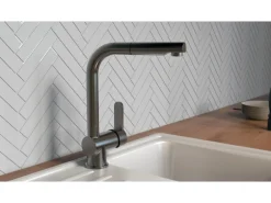 Schütte Spültischarmatur mit Herausziehbarem Auslauf London Graphit Matt