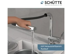 Schütte Spültischarmatur Niederdruck Herausziehbare Auslauf London Chrom