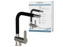 Schütte Spültischarmatur Rio Edelstahloptik Schwarz Matt
