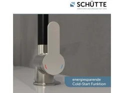 Schütte Spültischarmatur Rio Edelstahloptik Schwarz Matt