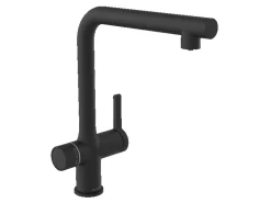 Schütte Sprudelwasser-Spültischarmatur-Set Aquastar Premium Schwarz Matt