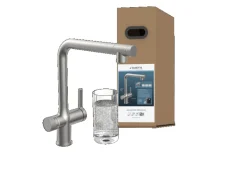 Schütte Sprudelwasser-Spültischarmatur-Set Aquastar Premium Edelstahloptik