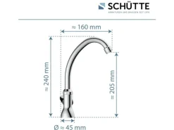 Schütte Stand-Schwenkventil Carneo Chrom