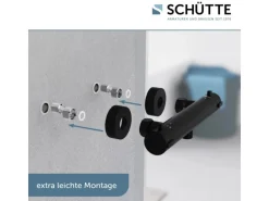 Schütte Thermostat Duscharmatur London Schwarz Matt