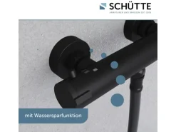 Schütte Thermostat Duscharmatur London Schwarz Matt