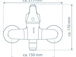 Schütte Wand-Spültischarmatur Attica Chrom