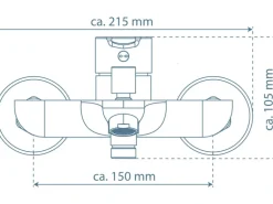 Schütte Wannenarmatur Denver Schwarz Matt