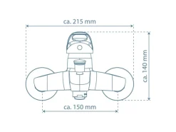 Schütte Wannenfüllarmatur Calvino Chrom