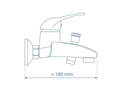 Schütte Wannenfüllarmatur Calvino Chrom