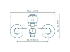 Schütte Wannenfüllarmatur Porto Chrom
