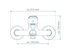 Schütte Wannenfüllarmatur Sirani Chrom