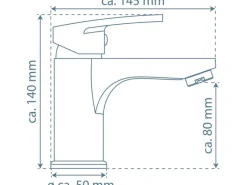 Schütte Waschbeckenarmatur Alaska Chrom-Weiß