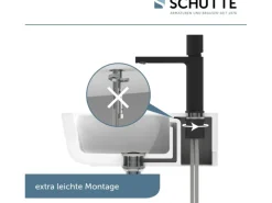 Schütte Waschtischarmatur New York Schwarz Matt