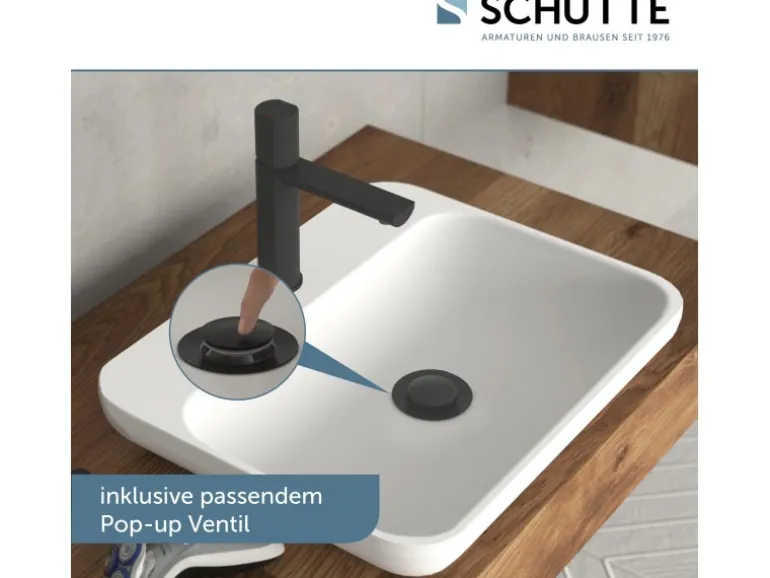 Schütte Waschtischarmatur New York Schwarz Matt