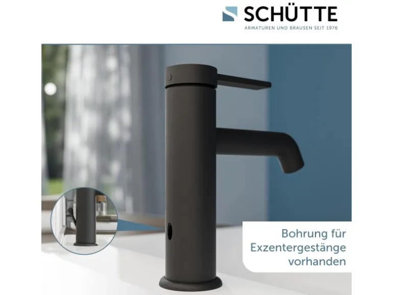 Schütte Waschtischarmatur Los Angeles Schwarz Matt