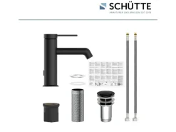 Schütte Waschtischarmatur Los Angeles Schwarz Matt