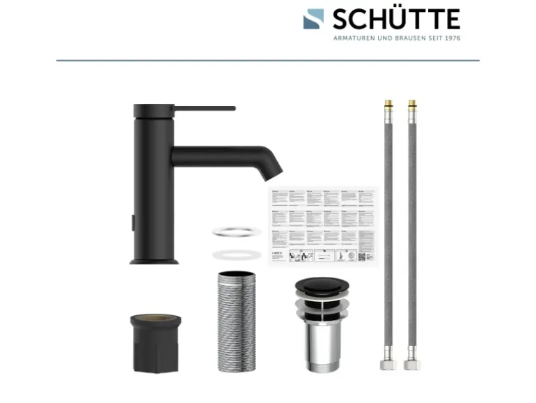 Schütte Waschtischarmatur Los Angeles Schwarz Matt