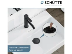 Schütte Waschtischarmatur Los Angeles Schwarz Matt