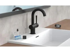 Schütte Waschtischarmatur Cornwall Schwarz Matt