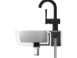 Schütte Waschtischarmatur Cornwall Schwarz Matt