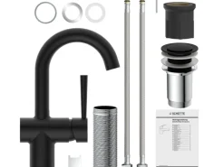 Schütte Waschtischarmatur Cornwall Schwarz Matt