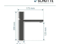 Schütte Waschtischarmatur New York Graphit Matt