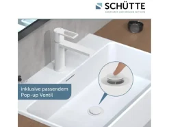 Schütte Waschtischarmatur Manhattan Weiß Matt