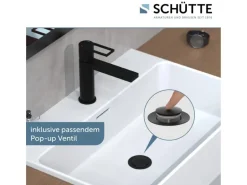 Schütte Waschtischarmatur Manhattan Schwarz Matt