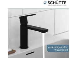 Schütte Waschtischarmatur Manhattan Schwarz Matt