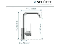 Schütte Waschtischarmatur Los Angeles Chrom
