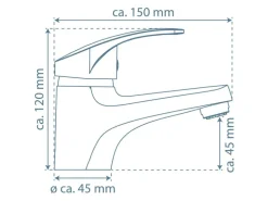Schütte Waschtischarmatur Niederdruck Orazi Chrom