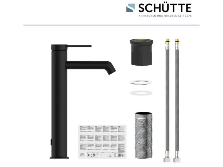 Schütte Waschtischarmatur Los Angeles für Aufsatzwaschbecken Schwarz Matt