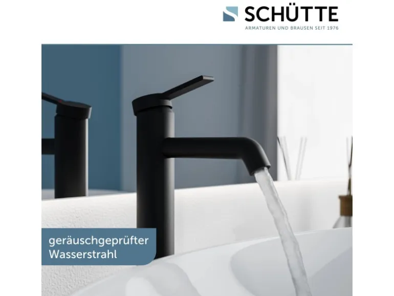 Schütte Waschtischarmatur Los Angeles für Aufsatzwaschbecken Schwarz Matt