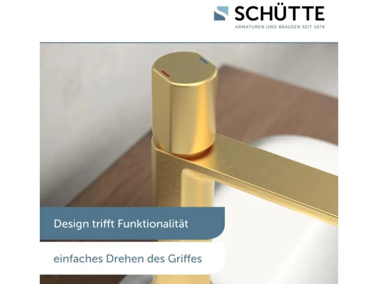 Schütte Waschtischarmatur New York Gold Matt