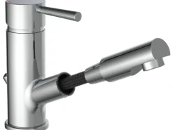 Schütte Waschtischarmatur Cornwall mit Herausziehbarer Haarbrause Chrom