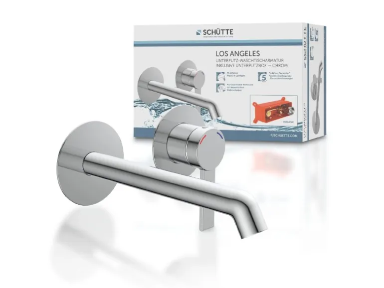 Schütte Waschtischarmatur Los Angeles für Wandmontage Chrom