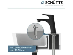 Schütte Waschtischarmatur Boston Schwarz Matt