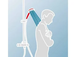 Schulte DuschMaster Rain mit Einhebelmischer eckig BlackStyle, Mattschwarz